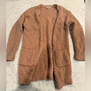 Love Tree Warm Brown Open-Front Cardigan